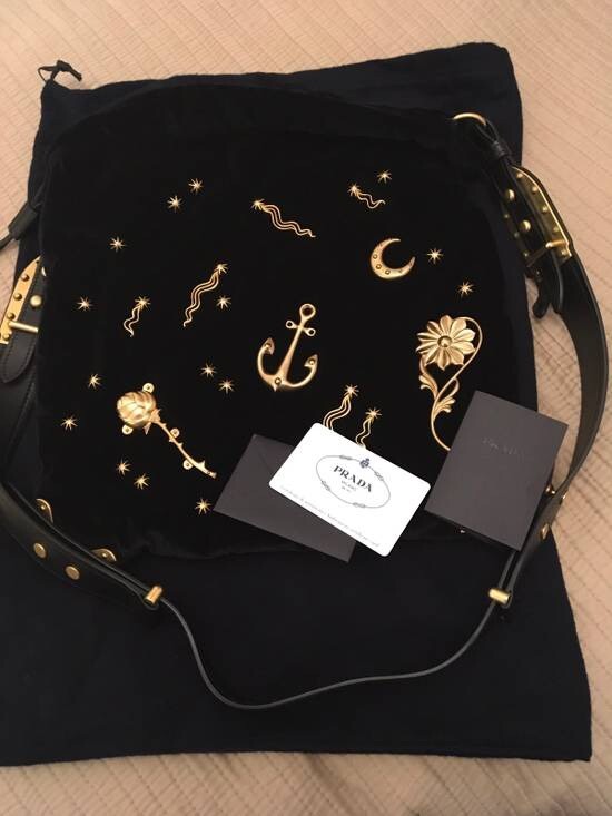 Prada Limited Edition Black Velvet Cahier Astrology Bag | eBay Prada Limited Edition Black Velvet Cahier Astrology Bag | eBay