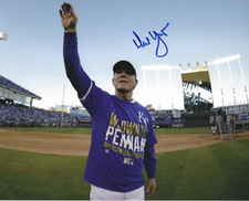 NED YOST SIGNED AUTOGRAPHED 8x10 PHOTO KANSAS CITY ROYALS WORLD SERIES CHAMPS