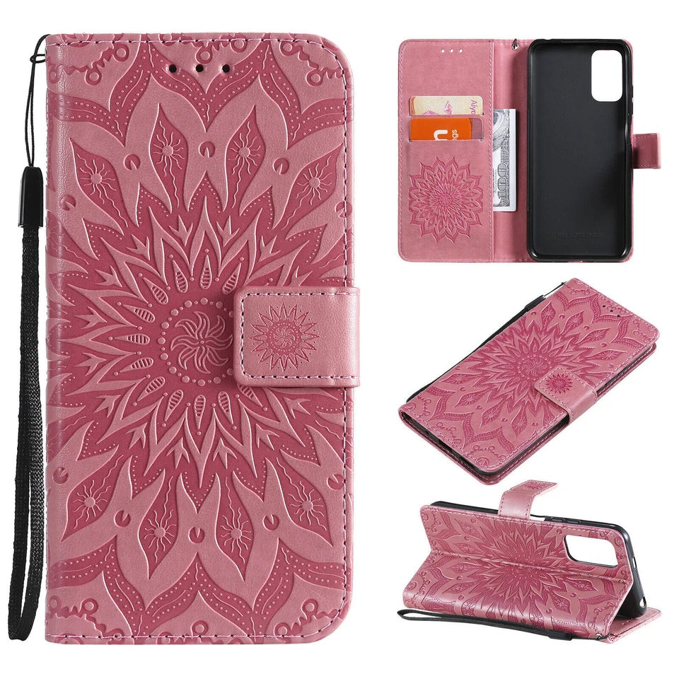 Funda de Teléfono Cartera Tarjeta Abatible Flor para Xiaomi Note 11S 10 11 12 Pro POCO M4 X4 Foto 4 de 4