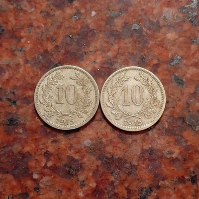 1915 AUSTRIA 10 HELLER COIN, WW1 ISSUE (1 COIN PER SALE PICKED AT RANDOM) #B8110