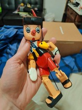 Pinocchio Handmade Wooden Marionette Puppet Doll on a String Toy 10 inches Tall