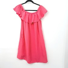 Tommy Bahama Off Shoulder St Lucia Dress Women S Pink Linen Blend Resort Coastal