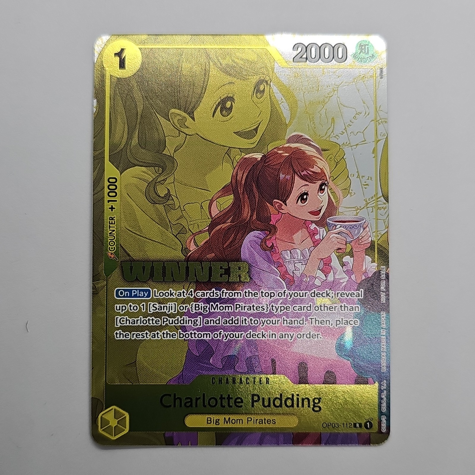 Charlotte Pudding Winner OP03-112 One Piece Promotion Card Foil