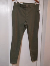 Time And Tru Women's High Rise Stretch Fitted Jegging Size L (12-14) Green