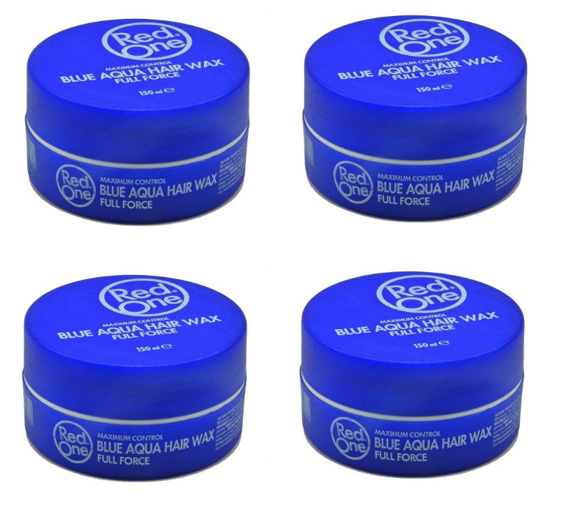 RedOne Blue Aqua Hair Wax Full Force 150ml x4