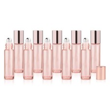 10ml Pink Glass Roll On Bottles,Empty Essential Oil Glass Roller Bottle With ...