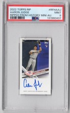 2022 Topps Rip Aaron Judge Ripped from History Mini Auto 02/15 #RFH-AAJ - PSA 9
