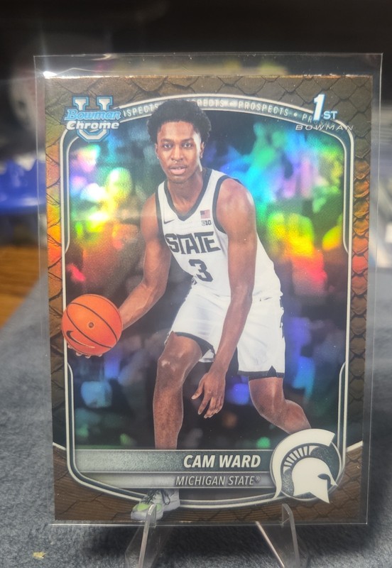 2025-26 Bowman - Chrome Prospects Cam Ward #BCP-53 Reptilian Refractor (RC)