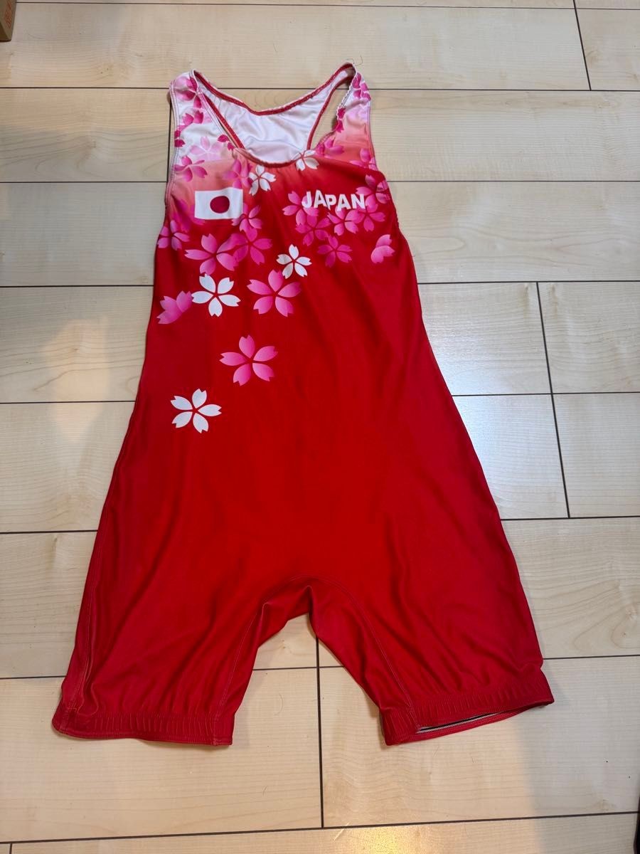 レスリングシングレット　イランクラブチーム Japan National Team Wrestling Singlet Red Athletic Suit Large Size