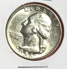 1956D Choice Uncirculated! US Washington SILVER Quarter! Denver Mint! Old Coin!