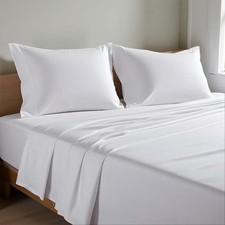 RV Sheet Sets 48x75 Inch 3/4 Full Bunk Microfiber 10 Inch Deep Pocket White