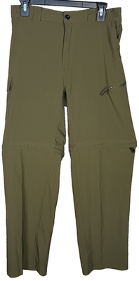 #ad Magellan Outdoors Pants Men#x27;s XL Green Fish Gear Convert. Water Repellent #3388 $19.99