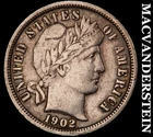1902-O Barber Dime- Extra Fine+- Semi Key Better Date- No Reserve #J8943