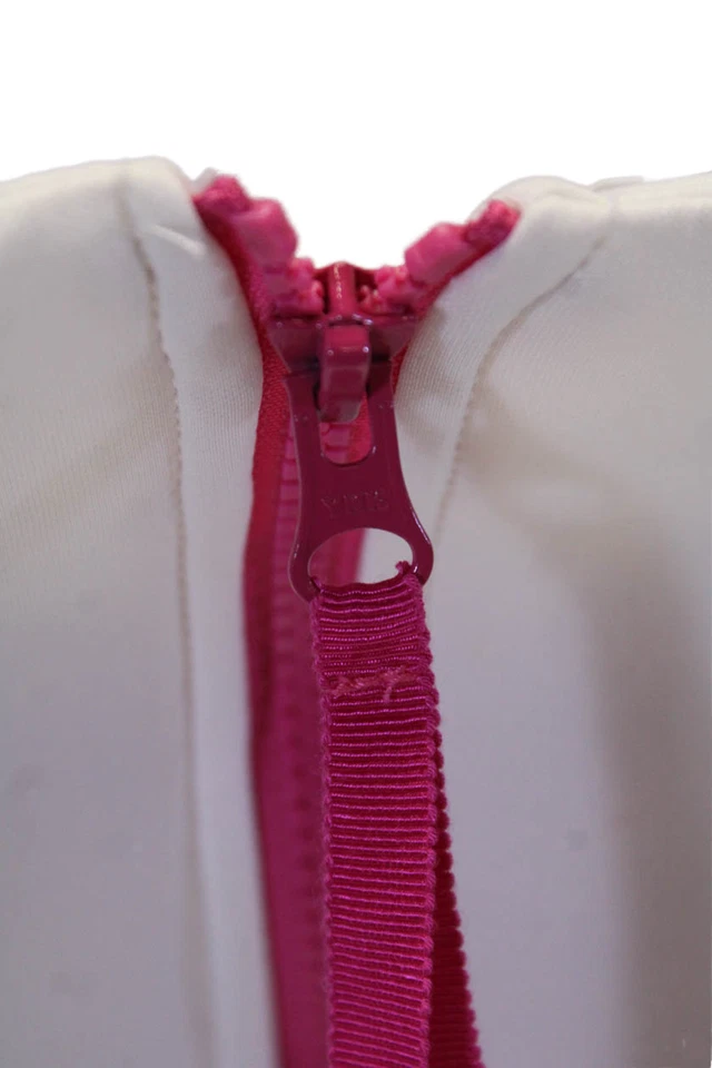 Mini Vestido Cynthia Rowley Para Mujer Sin Mangas Línea A Blanco Brillante Talla 6 Foto 4 de 4