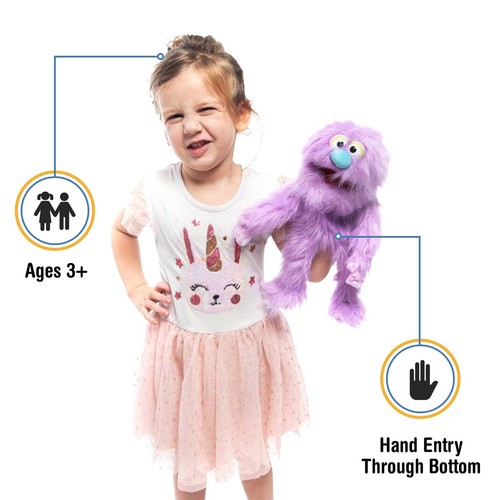 14 Purple Monster Hand Puppet - Picture 2 of 5