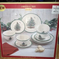 Spode Christmas Tree 12 Pc. Dinnerware Set, Service for 4, New in Box