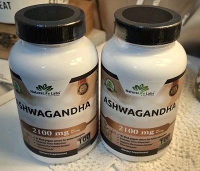 New Never Opened Natural Life Labs Aahwagandha Supplement 2100 Mg