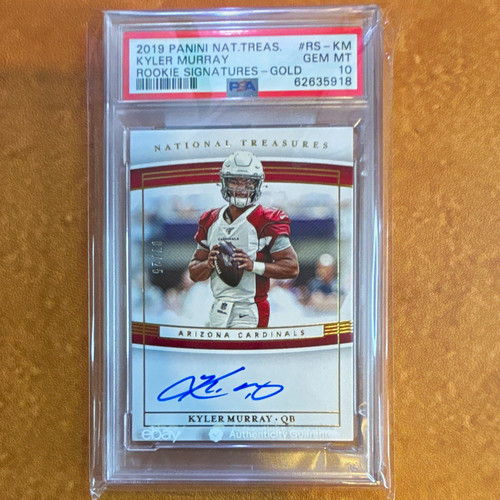 Panini 2019 Nat Treasures Kyler Murray RS-KM Gold /25 Auto PSA 10