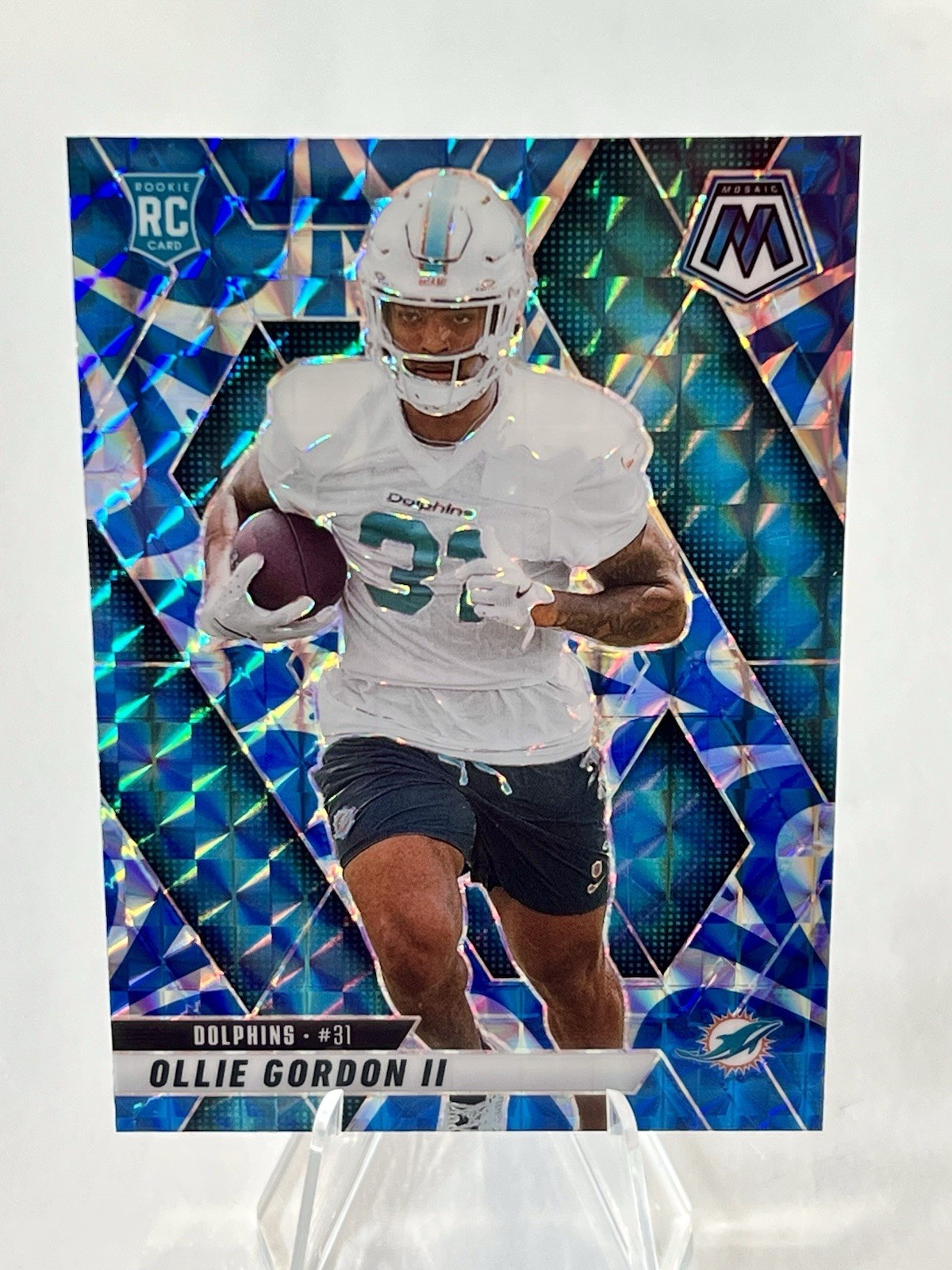 2025 Panini Mosaic #310 Ollie Gordon II Mosaic Reactive Blue