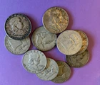 Lot of (10) Silver Franklin Half Dollars  LOT  FK-5
