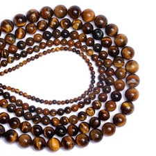 Natural Yellow Tiger Eye Beads Strand Round For Jewelry Making 4mm 6mm 8mm 10mm