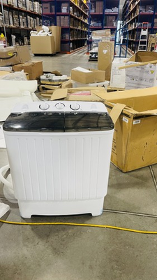 #ad #ad ERIVESS PORTABLE TWIN TUB WASHING MACHINE 13LB CAPACITY DRAIN PUMP BLACK WHITE $274.63