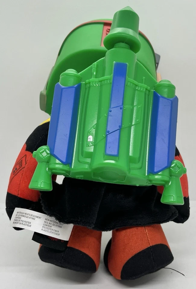 Star Wars Rocket Launching Boba Fett Feature Plush 12” Tall Figure Disney Mattel - Image 2 of 2