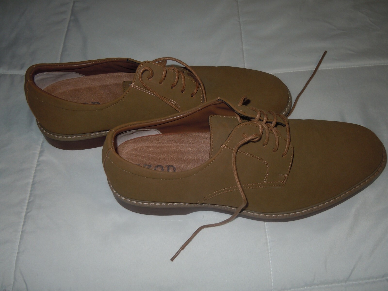 SAOLA IZOD SCARPE UOMO ABITO CASUAL 10 CAMOSCIO MARRONE LACCI
