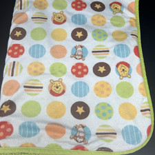 Disney Baby Winnie the Pooh Tigger Piglet Blanket Green Sherpa Circles Stars