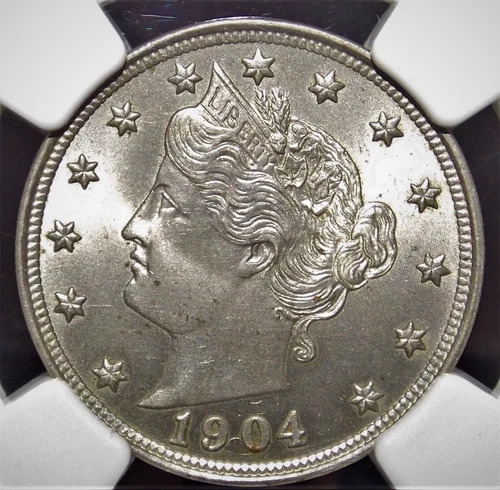 1904 5C MS64 NGC LIBERTY Head V Nickel 5c 