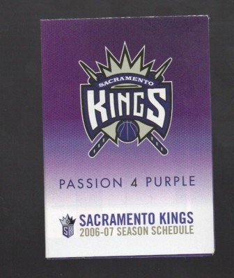 2006-07 SACRAMENTO KINGS POCKET SCHEDULE | eBay