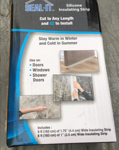Seal It Silicone Insulating Strip 2 Rolls 12ft Door Window self adhesive tape 3m - Picture 2 of 5