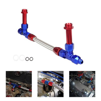 Braided AN8 Dual Feed Carb Fuel Line Double Pump For 4150 Holley Carburetor 8AN - Foto 7