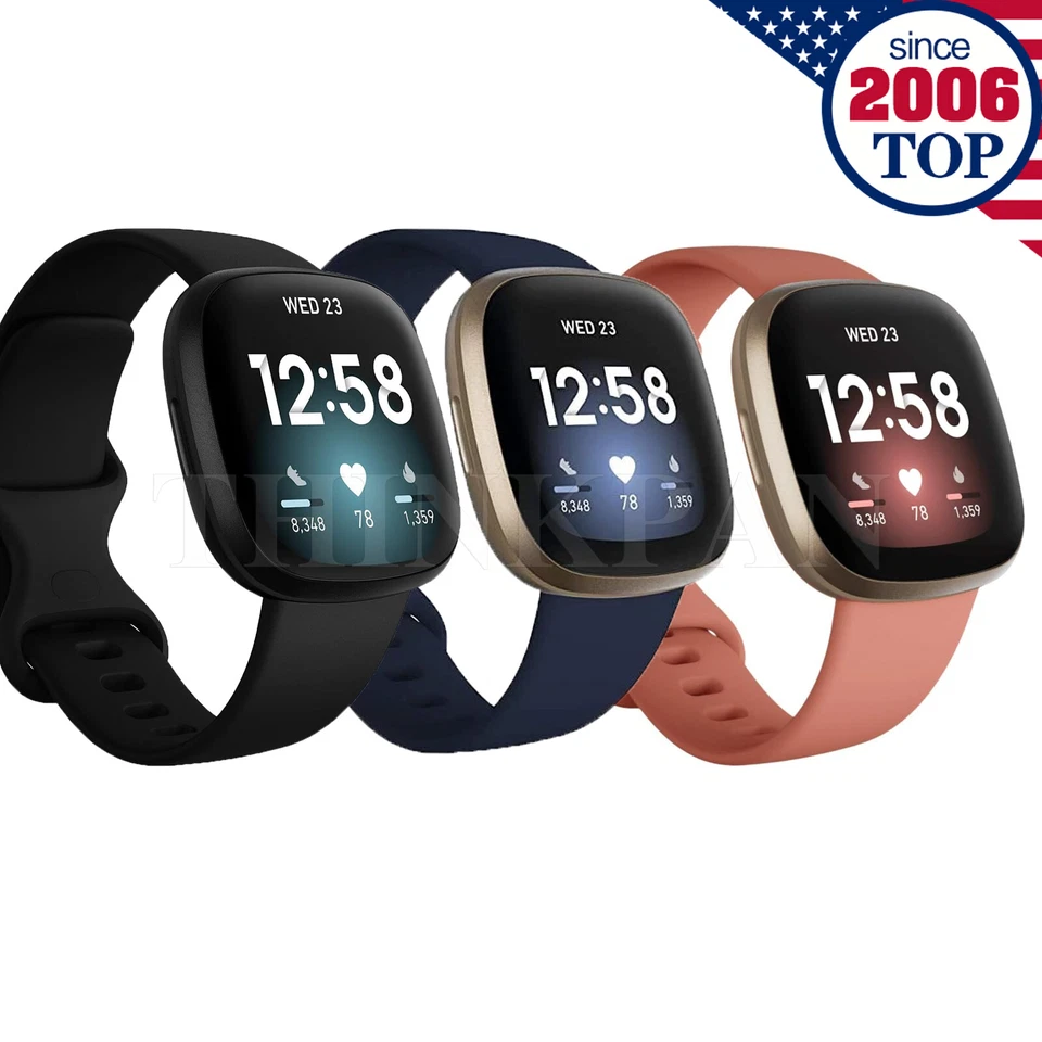 Fitbit Versa 3 Wristband Activity Tracker, Health & Fitness Smartwatch with GPS