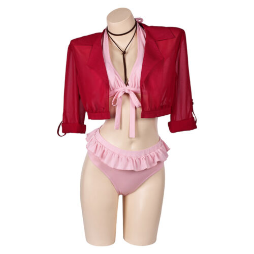Finnal Aerith  Cosplay Costume Outfits Halloween Carnival Suit swimsuit - Picture 1 of 11