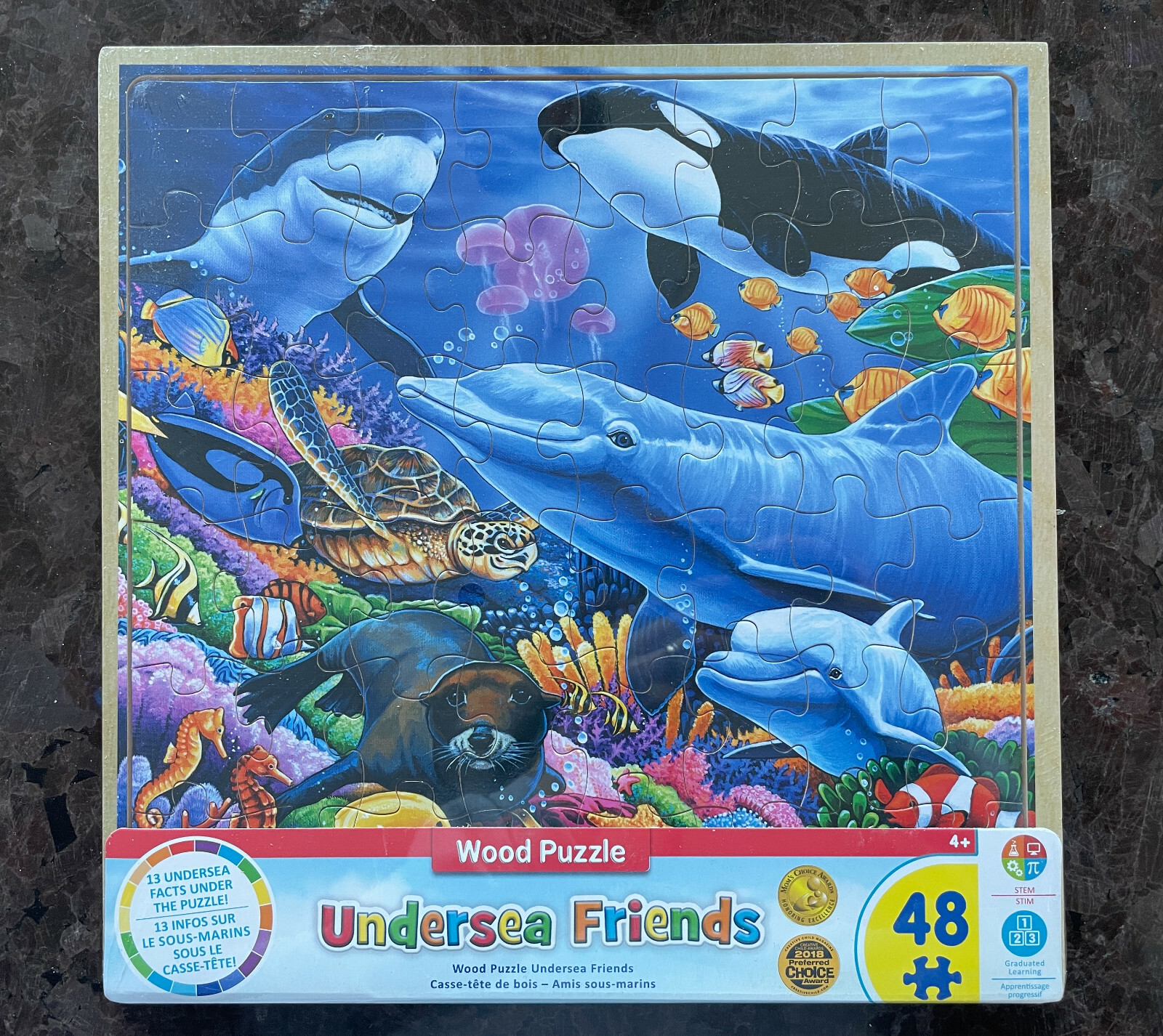 Undersea Friends 48 piece real wood jigsaw puzzle by Masterpieces Inc ...