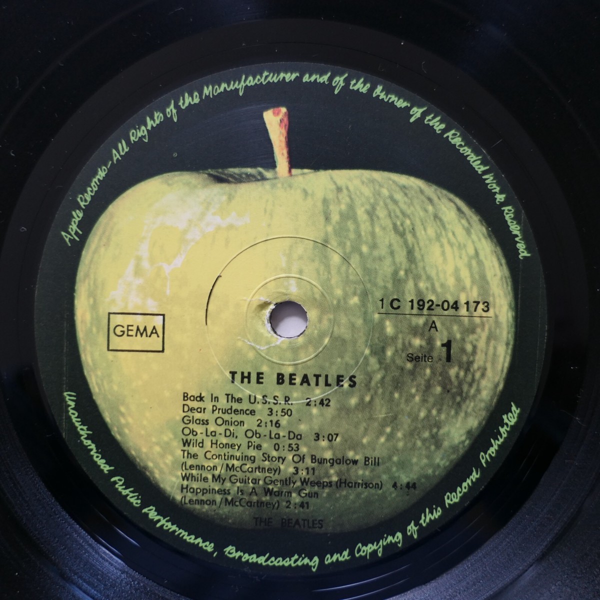 The Beatles ホワイトアルバム ドイツ盤 1C 192-04 173 Beatles White Album 2LP & Poster & 4 Bilder Apple 1 C 192-04