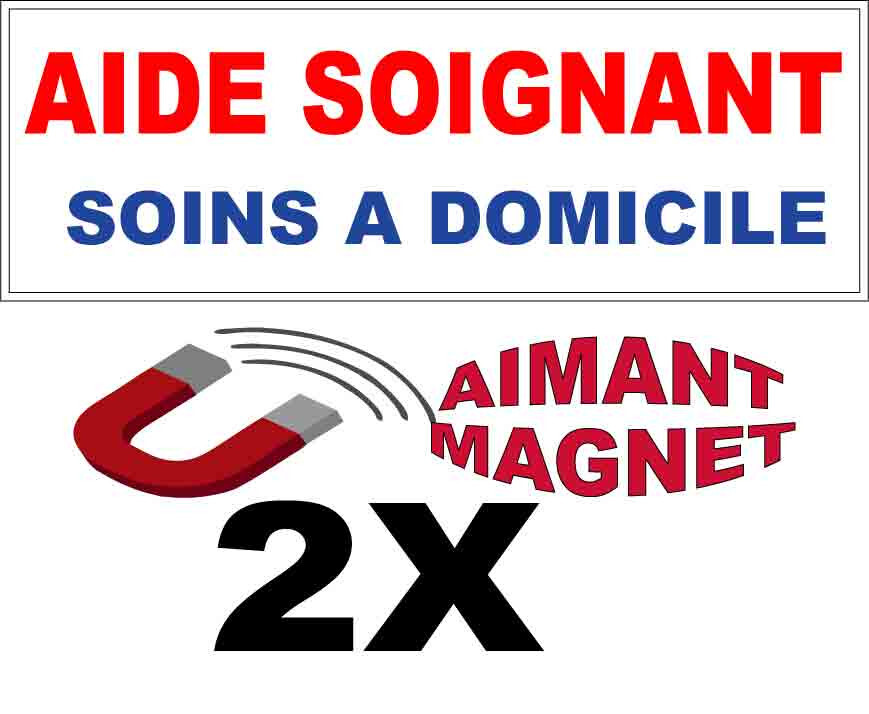 Plaque magnétique aide-soignant pour faciliter le stationnement