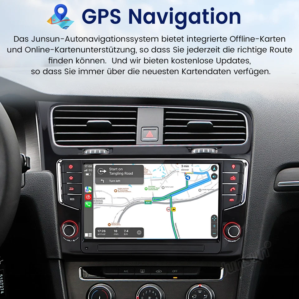 Android14 Autoradio Für VW Golf VII MK7 13-2020 Carplay GPS Navi 4G DAB 6+128GB - Bild 3 von 4