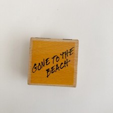 Vap Scrap Gone to the Beach Wood Rubber Stamp