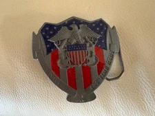 US Navy "Any Time Baby" Shield Shape Belt Buckle - 2007 Great American Products