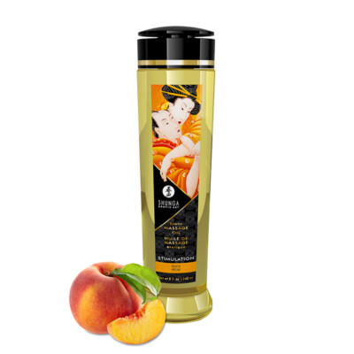 SHUNGA EROTIC MASSAGE OIL - STIMULATION PEACH 8 oz