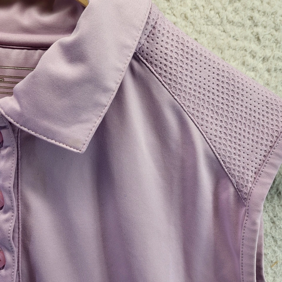Camisa polo de golf Cutter Buck para mujer pequeña púrpura sin mangas CB DryTec Pullover Foto 3 de 4