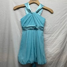 Fancy dress halter chiffon pleated girls wedding flower girl dance x-small small