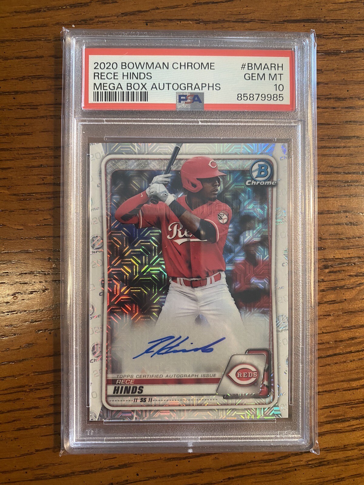 Rece Hinds 2020 Bowman Mega Box #BMA-RH Chrome Prospect Auto 