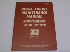 GMC Truck Diesel Engine Maintenance Manual Su...