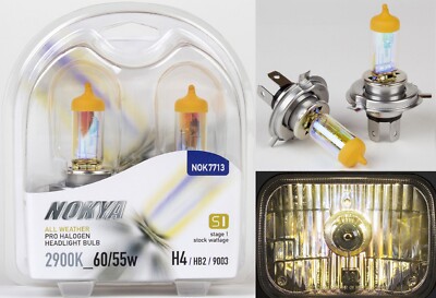 Nokya All Weather 9003 HB2 H4 Nok7713 60/55W Two Bulbs Head Light Dual Beam Lamp