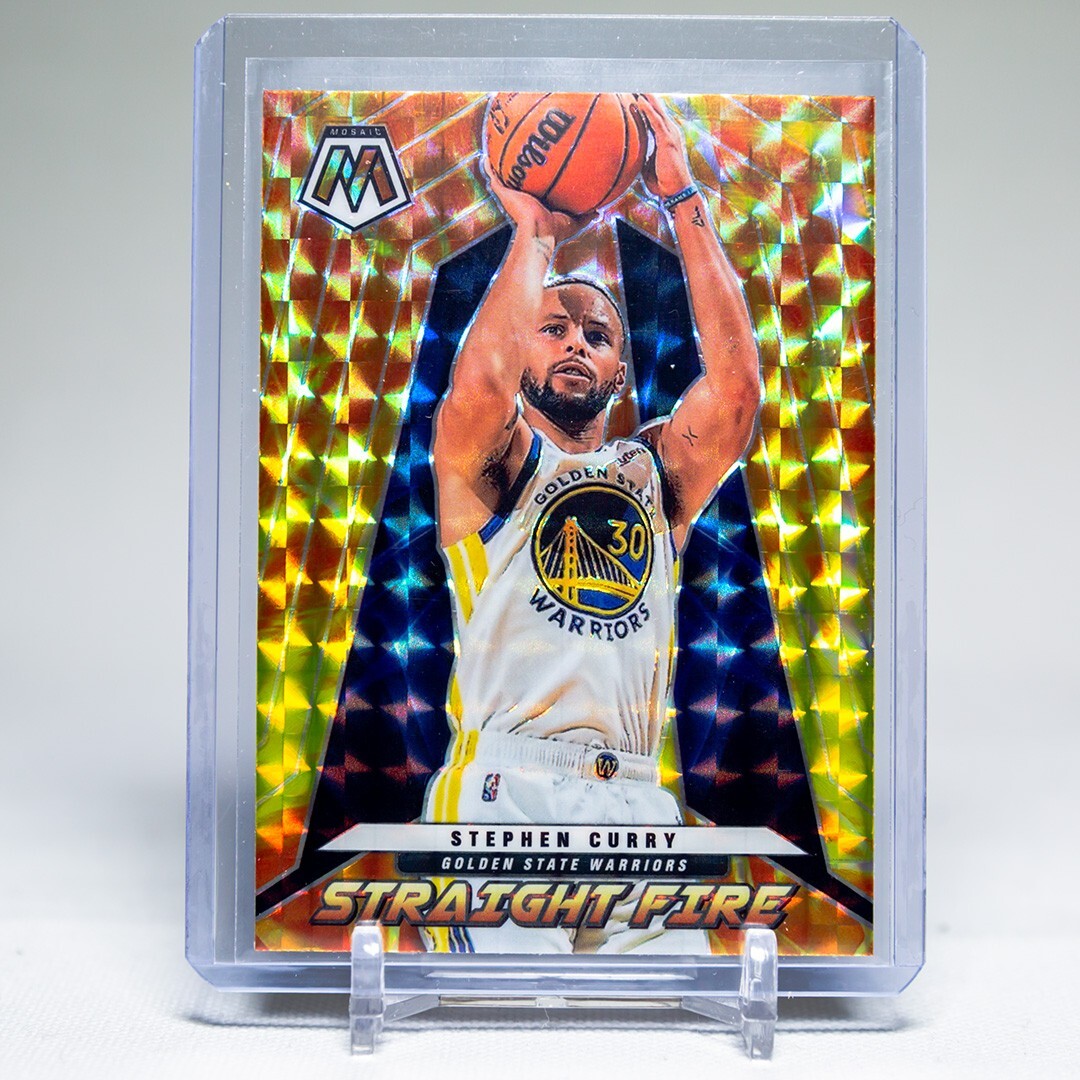 2021-22 Panini Mosaic Steph Curry Straight Fire MOSAIC PRIZM | Warriors