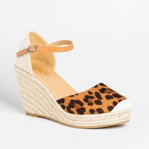 leopard espadrille wedge