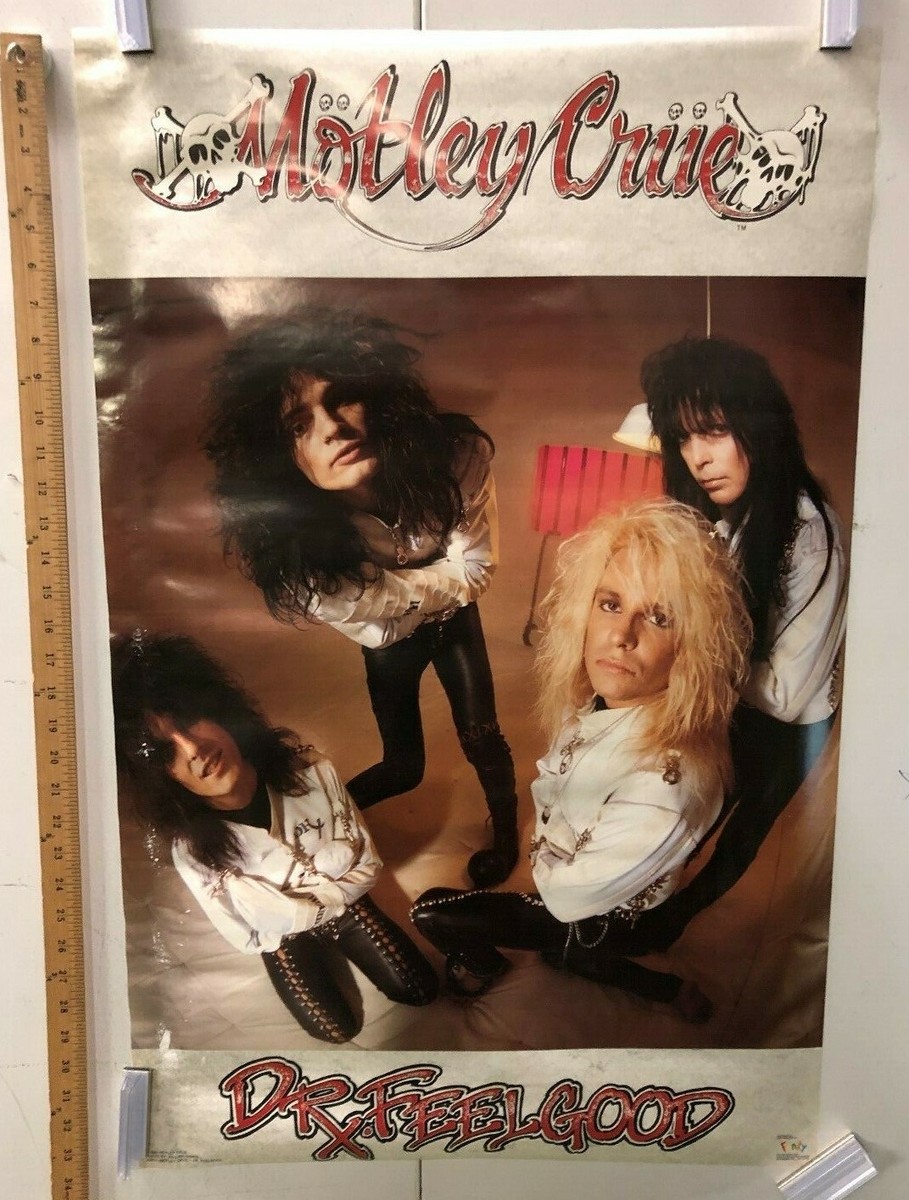 VINTAGE MUSIC POSTER Motley Crue Dr. Feelgood 1989 Funky